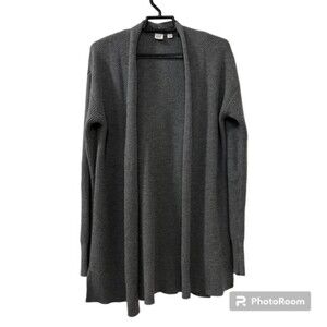 Gap Womens Gray Acrylic Merino Wool Blend LS Open Cardigan Sweater Size Medium